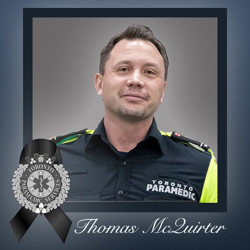 Thomas Mcquirter Ontario, Canada Obituary-Death: Toronto Paramedic Services Respected Paramedic Has Died